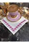 Goose Feet Patterned Cocktail and Coffee Side Presentation Napkin 6-Piece Colorful - 6