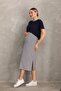 Short Sleeve Striped Ribbed Camisole Maternity and Maternity T-Shirt Dress Set