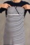 Short Sleeve Striped Ribbed Camisole Maternity and Maternity T-Shirt Dress Set - 7
