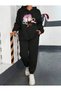 Volleyball National Team Sultans of the Net Black Bottom Top Hooded Set Oversize Tracksuit Boyfirend - 3