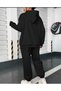 Volleyball National Team Sultans of the Net Black Bottom Top Hooded Set Oversize Tracksuit Boyfirend - 2