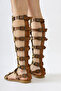 Hades Taba-Leopard Below-The-Knee Gladiator Women's Sandals Opportunity Product - 4