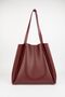 Women's Kangaroo Burgundy Puppy Foldable Suede Soft Leather Large Size Shopper Bag - 2