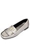 Platinum Round Toe Flat Sole Buckle Tasseled Women's Ballerinas 30151 - 8