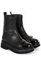 Black Patent Leather Round Toe Women's Stretch Daily Boots 35859 - 2