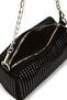 Long Strap Stone Detailed Shine Women's Crossbody Bag Black - 2