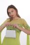 Silver Color Breasted Eye-Catching Evening Dress Portfolio Clutch Women's Bag New Season - 3
