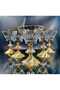 6 Pieces Gold Detailed Metal Leg Magnolia-Bowl-Ice Cream-Candy Bowl-Candy Bowl Set