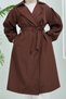 Stylish trench coat with balloon sleeves and Tie-Detail waist. - 3