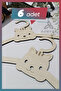 Wooden Rabbit Patterned Baby Clothes Hanger - Set of 6 - 4