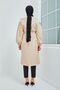 Stylish Balloon Sleeve Waist-Tied Trench Coat - 3