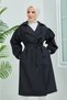 Stylish trench coat with balloon sleeves and Tie-Detail waist.