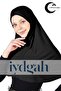 Black Tactical Practical Hijab - Easy-To-Use Hijab, Ready Elastic Turban, Prayer Cover (XXL)
