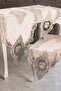 French Laced Chenille Elite Living Room Set 5 Pieces Ecru Gold