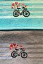Happy Bicycle Set of 4 Embroidered Dowry Towels - 4