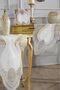 French Laced Velvet Rain Living Room Set 5 Pieces Cream - 4