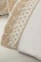 French Lace Suzan Dowry Duvet Cover Set Cream Cappucino - 2