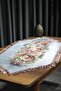 Golden Rose Love Luxury Tasseled Runner Gray - 2