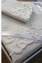 French Guipure Lace Ribbed Belinda Duvet Cover Set Cream 178813 - 2