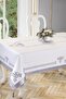 Tulip Printed Rectangular Tablecloth Silver