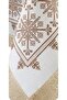 مفرش طاولة سلطان مطبوع بغرز متقاطعة ذهبي 120x160 سم - 3
