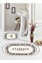 Non-Slip Base, Bathroom, Mat, Bathroom Written, Aesthetic, Oval, 2-Piece Toilet Seat Set - 4