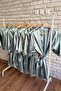 Mint Green 9 Pieces Bridesmaid Printed Bridesmaid Dressing Gown - 4