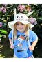 New trend: Children's straw hat with moving ears, sound effects, pump action, animal figure, white hat. - 2