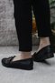 Sdf 42613 Black Lightweight Comfortable Sole Stylish Women's Ballerina Casual Shoes - 4
