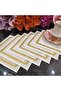 This set of 6 gold Glittery sigzag Patterned coffee napkins, cocktail napkins, and serving napkins. - 6
