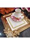 This set of 6 gold Glittery sigzag Patterned coffee napkins, cocktail napkins, and serving napkins. - 5