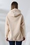 Embroidered Zippered Hooded Oversize Sweatshirt 21618 Stone - 4