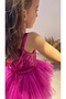 Girl's Fuchsia Dress, Girl's Evening Dress - 4