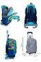 Cobalt blue Grafiti Triple Rickshaw Lighted Wheeled Bag Set - Boy - 2