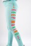 Girls' Leggings Cotton Lycra Long Leggings Mint Green - 4