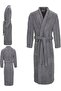 Şalyaka Women's Men's Gray Bathrobe - 2