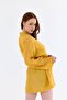 Women's Cotton Flam Yellow Kimono - 3