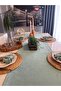 Pearl Velvet Textured Seamless Mint Green Runner (Napkins Not Included) - 3
