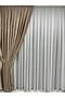 Mink Girdle Striped Satin Background Curtain (New Season) Medium Dense Pleat 1/2.5 - 3