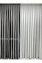 Gray Belted Striped Satin Background Curtain (New Season) Medium Dense Pleats 1/2.5 - 2