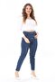 Women's Plus Size High-Waist Waist Slim Fit Stretch Fabric Jeans 65N38089 - 4