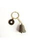 Chinese Coin Brass Bell Keychain, Feng Shui - 2