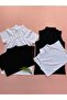Women's Cotton Lycra 2 Short Sleeve, 2 Zero Sleeve Black and White Turtleneck Undershirt- Body