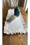 Aura Cotton Stain-Resistant Vintage Full Ruffle Ecru Runner - 3