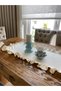 İnci Vintage Velvet Textured Full Ruffle Ecru Runner - 2