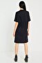 Acdc Black Crew Neck Short Sleeve Above Knee Mid Length Combed Cotton Dress in the Circle - 2