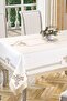 Tulip Printed Rectangular Tablecloth Gold
