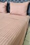 Satin Elegant Dobby Double Duvet Cover Set Brown - 3