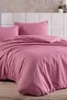 Almond Double Duvet Cover Set with Elastic Fitted Sheet, Plum