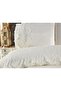 French Lace Eslem Dowry Duvet Cover Set Cream - 3